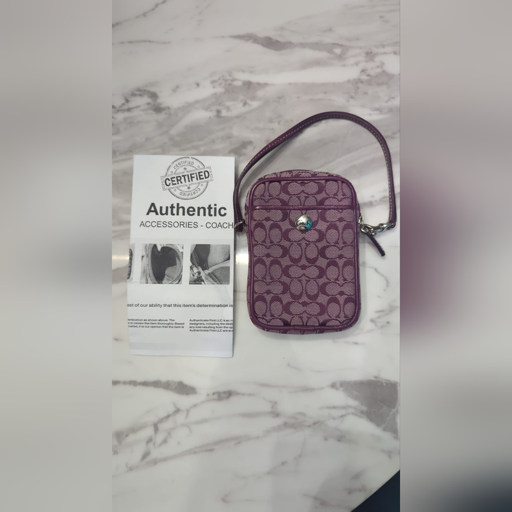 Coach Monogram Wristlet with Certificate of Authenticity